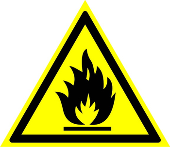 W01 пожароопасно! легковоспламеняющиеся вещества (пленка, сторона 200 мм) - Знаки безопасности - Предупреждающие знаки - Магазин охраны труда Протекторшоп